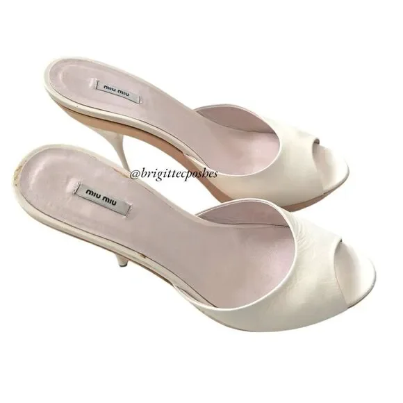 MIU MIU Patent Leather Peep Toe Heel - Picture 3 of 12